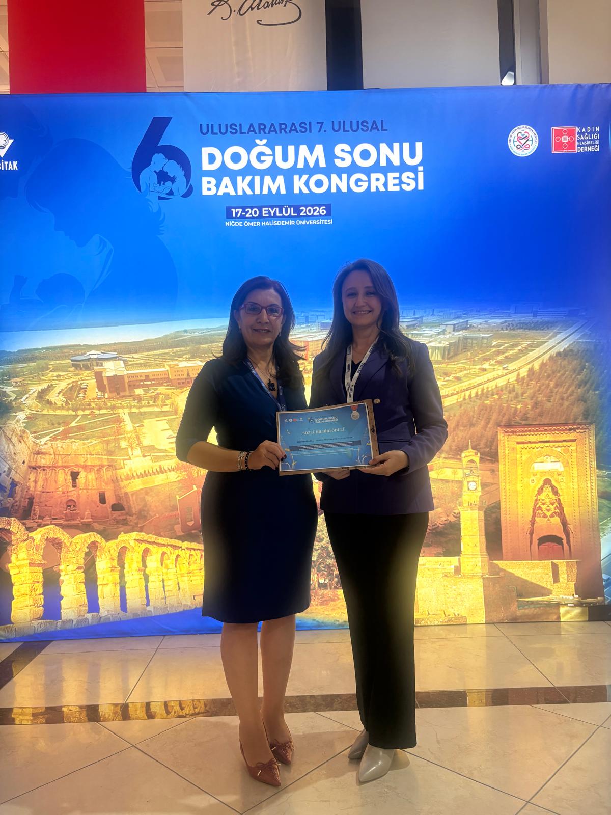 Öğr.Gör.Meryem ÜNÜLÜ hocamızın Sözlü Bildiri Başarısı